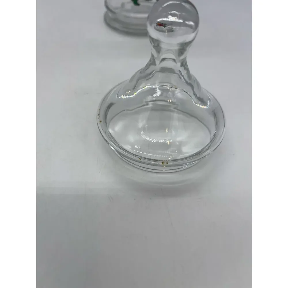 1990 Santa Glass Candy Jar with Lid Made by CHD 6